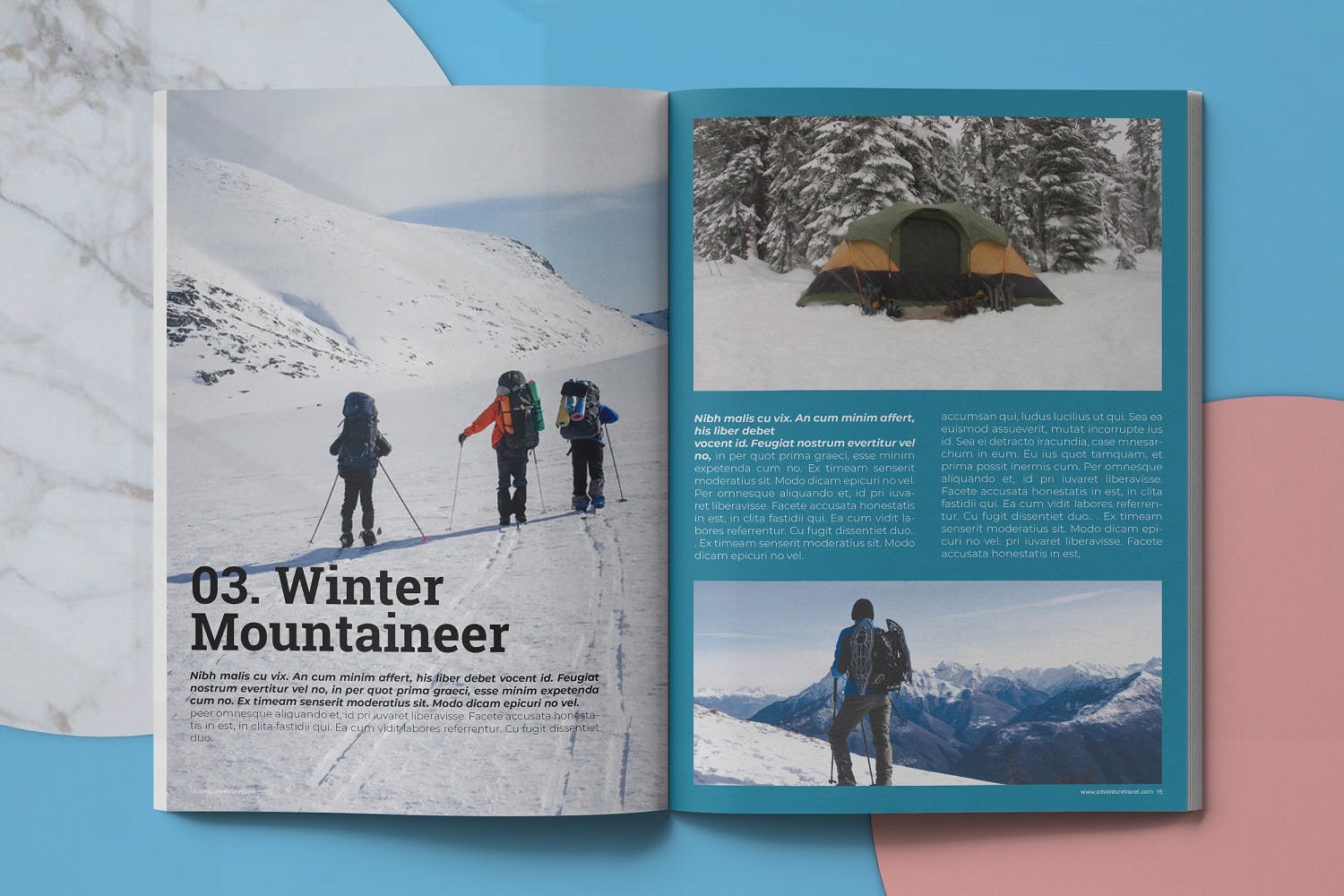 冒险旅行主题普贤居精选杂志排版设计模板 Adventure Travel Magazine Template插图(7)