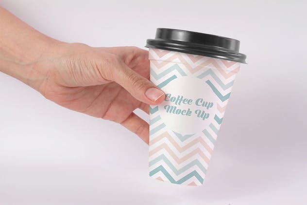一次性咖啡纸杯外观设计图普贤居精选 Coffee Cup Mock Up插图(1)
