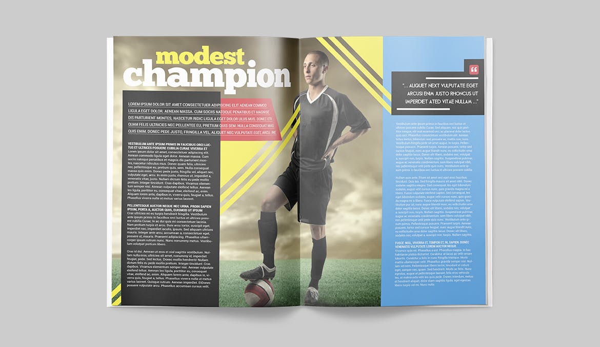 体育赛事素材库精选杂志排版设计模板 Magazine Template插图(12)