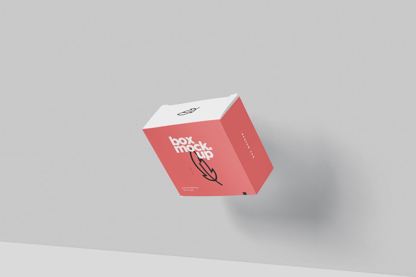 扁平方形包装盒外观设计效果图非凡图库精选 Box Mockup – Square Slim Size插图(3)