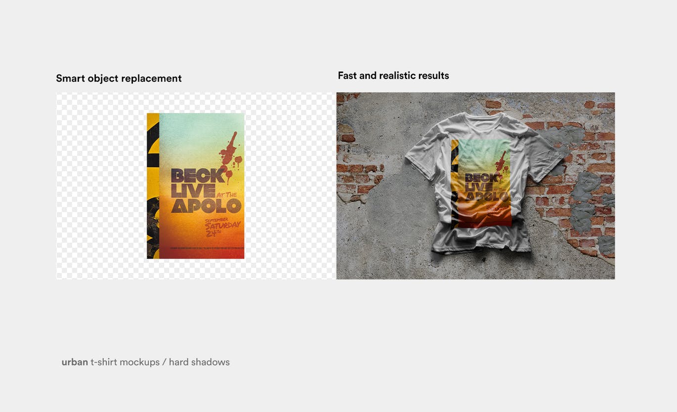 都市风格T恤印花图案设计预览样机16设计网精选 Urban T-Shirt Mock-Up插图(4)