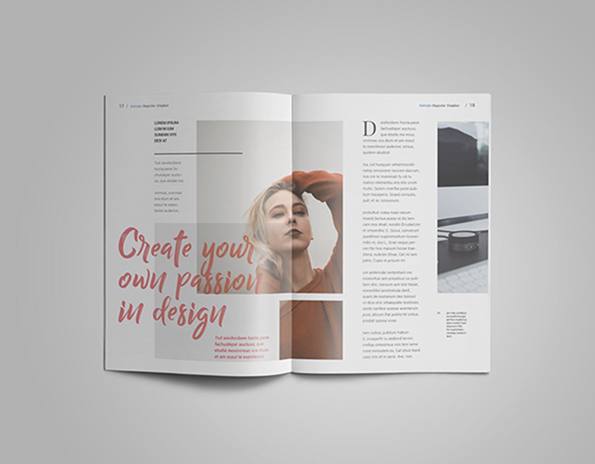 高端旅行/摄影主题普贤居精选杂志版式设计InDesign模板 InDesign Magazine Template插图(8)