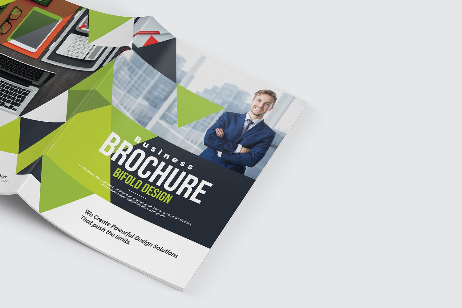 双折页企业宣传册设计模板 Bifold Brochure插图(4)