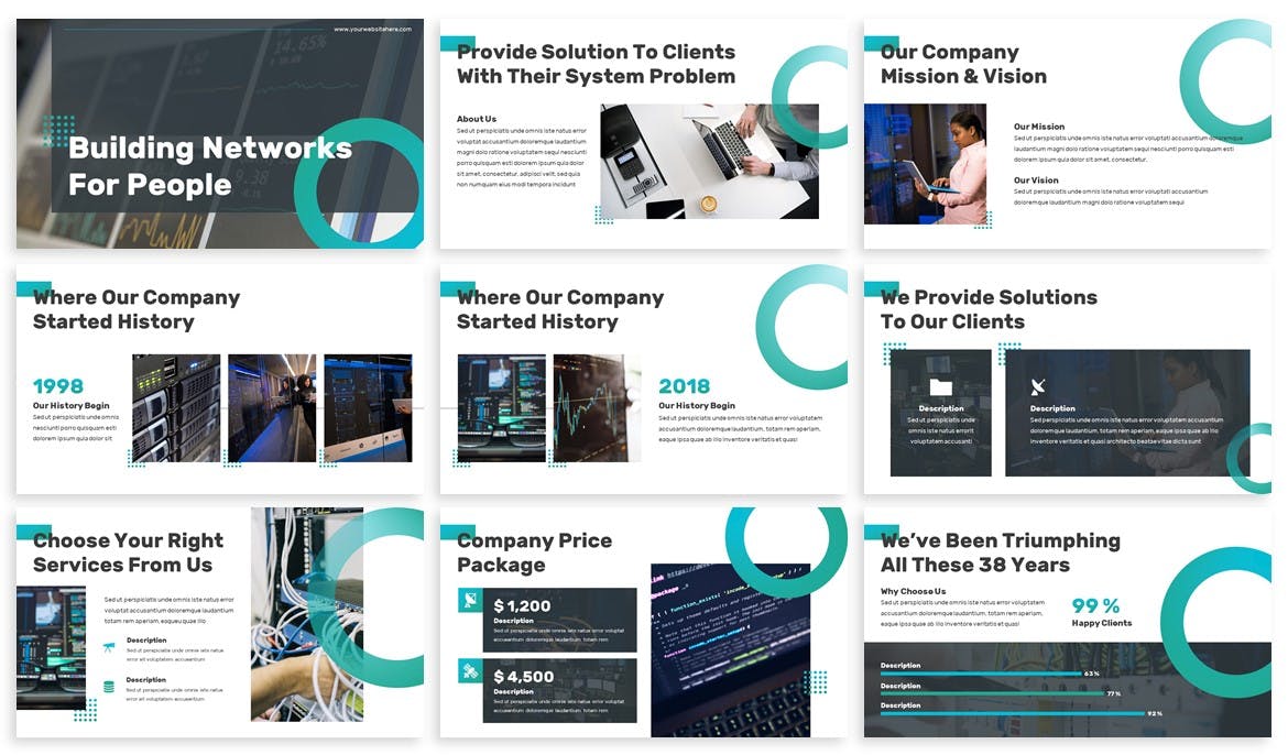 网络科技公司/技术/融资主题16设计素材网精选谷歌演示模板 Insys – Networking Google Slides Template插图(1)