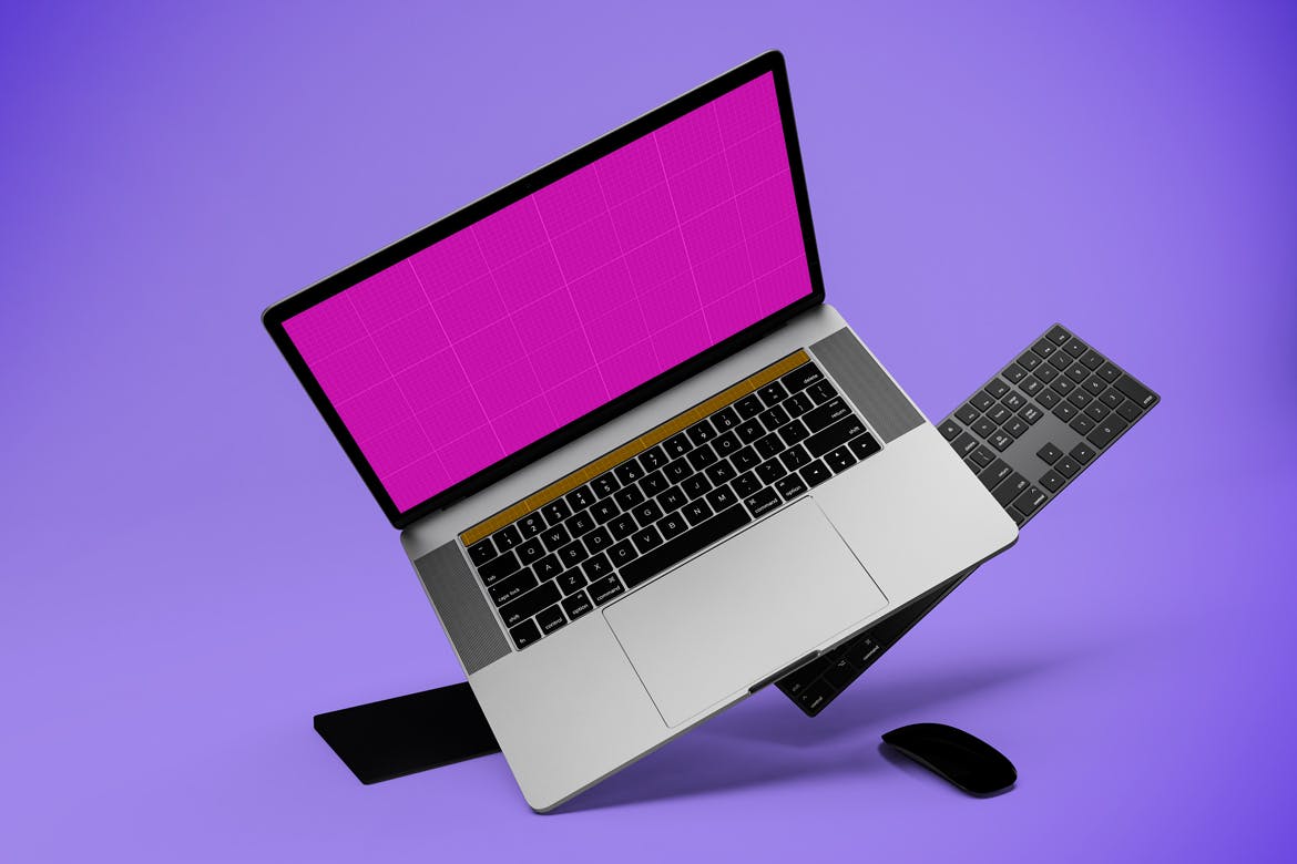 悬浮风格MacBook Pro笔记本电脑Web设计预览素材库精选样机v3 Macbook Pro Mockup V.3插图(8)