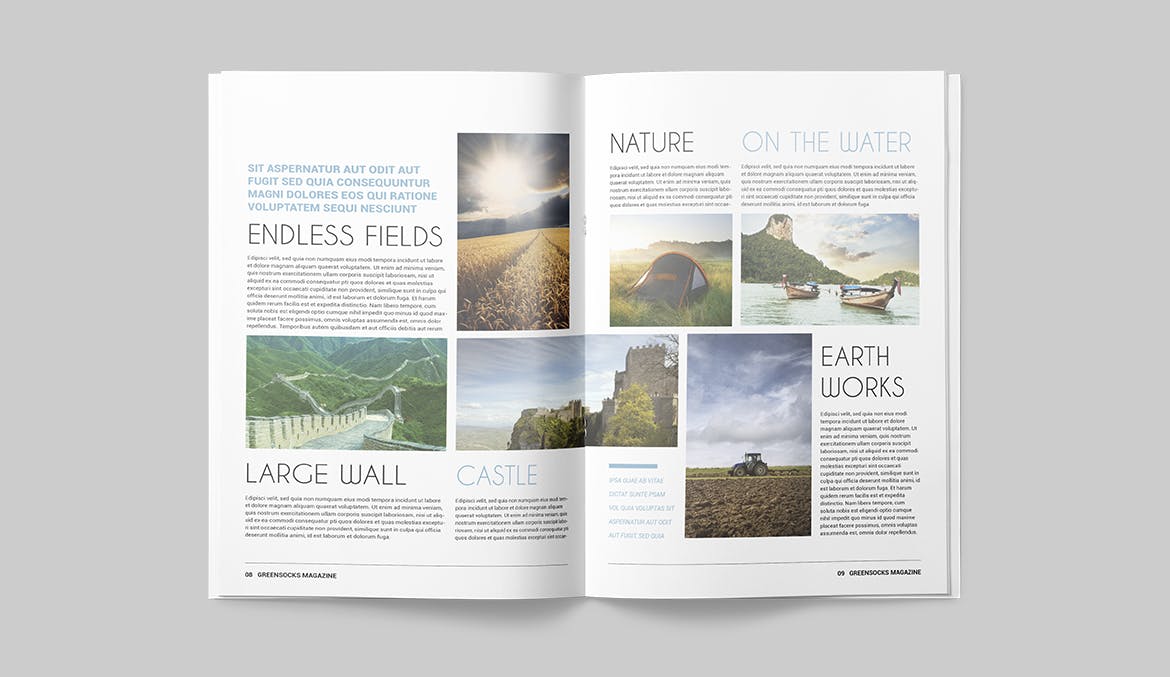 农业/自然/科学主题普贤居精选杂志排版设计模板 Magazine Template插图(4)