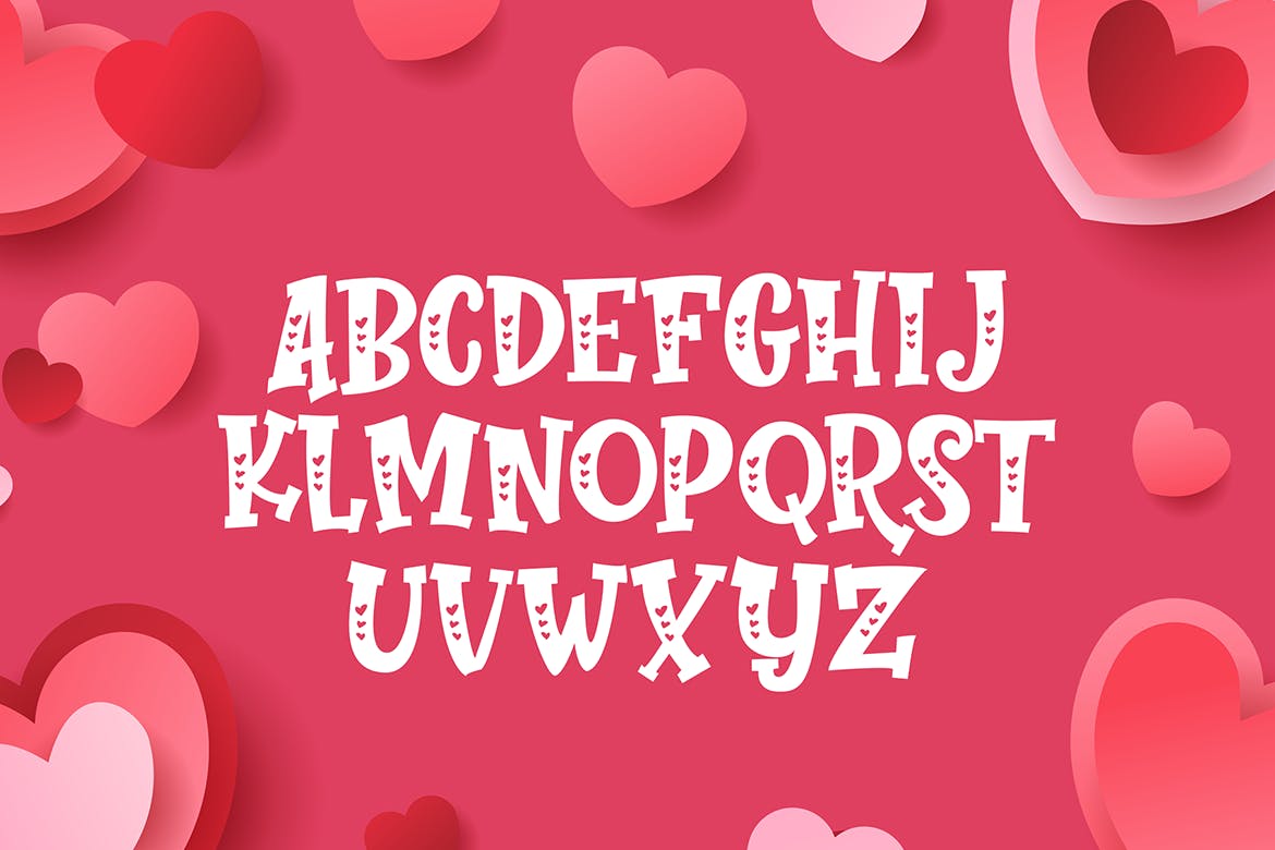 完美爱心英文衬线字体16设计素材网精选 Perfect Love – Mother Favorite Font插图(1)