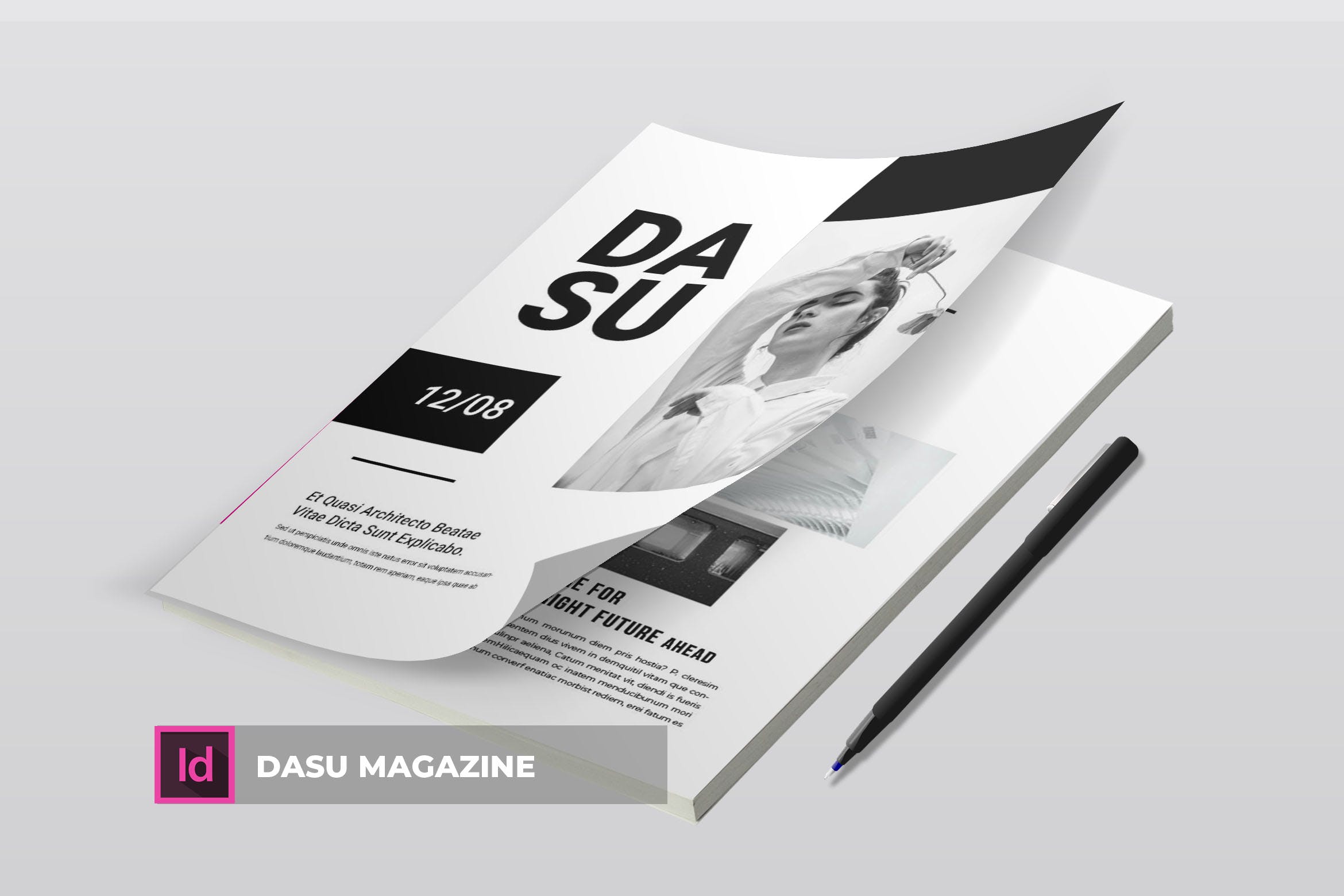 摄影艺术/时装设计主题素材库精选杂志排版设计模板 Dasu | Magazine Template插图
