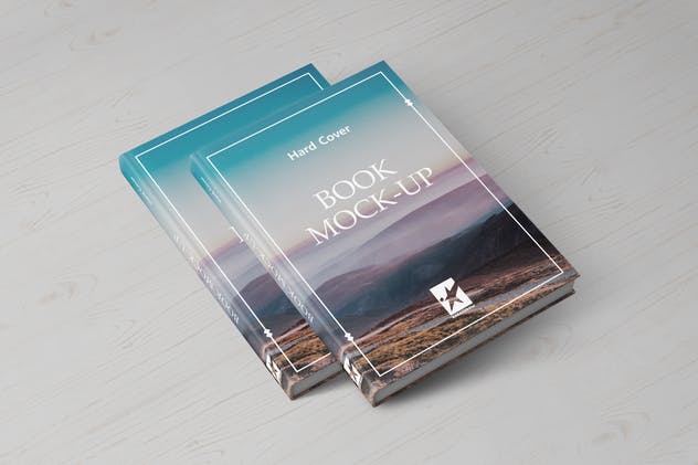 高端精装图书版式设计样机普贤居精选模板v1 Hardcover Book Mock-Ups Vol.1插图(9)