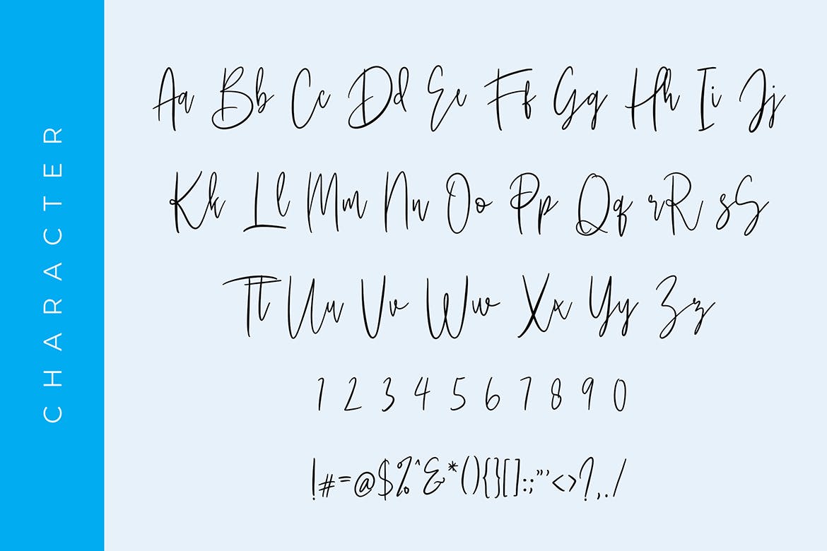 优雅风格英文硬笔书法字体16设计素材网精选 Cinderella Beautiful Calligraphy Font插图(6)