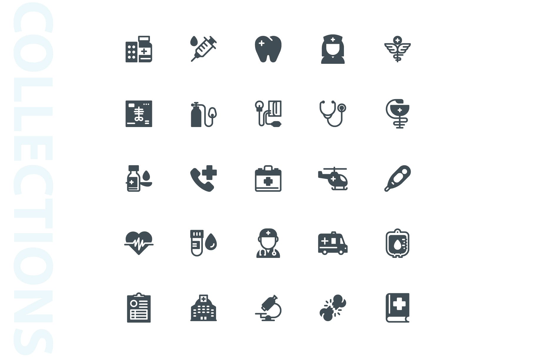 25枚医疗药物主题矢量符号非凡图库精选图标v1 Medical Glyph Icons插图(3)