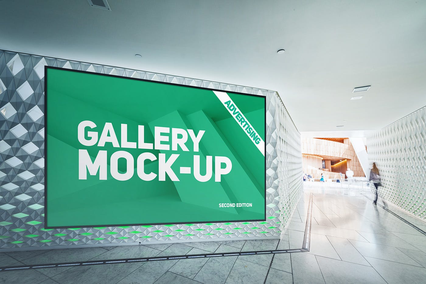 展厅画廊巨幅海报设计图样机普贤居精选模板v3 Gallery Poster Mockup v.3插图(7)