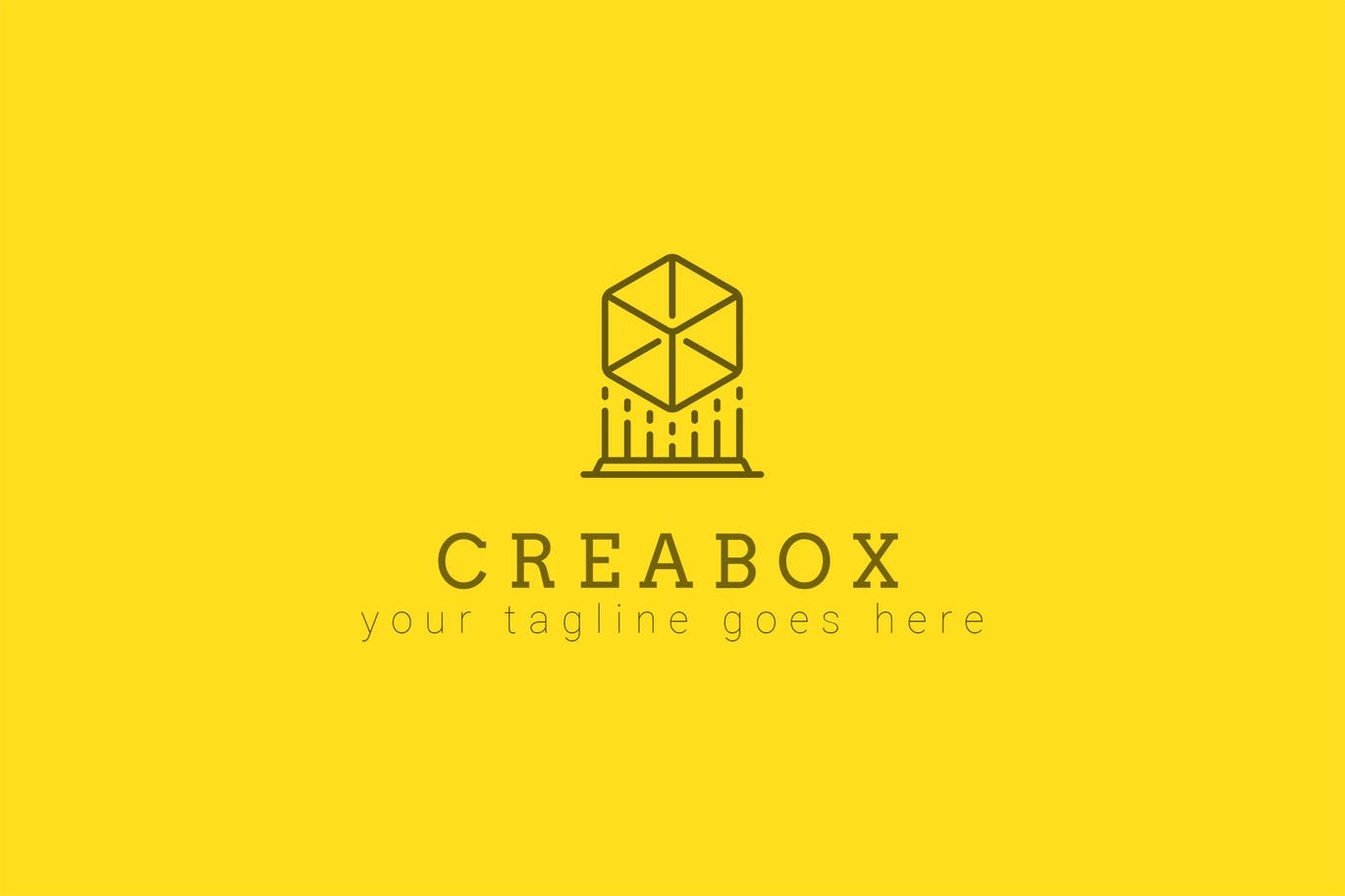 创意盒子图形抽象Logo设计素材中国精选模板 Creabox – Abstract Logo Template插图