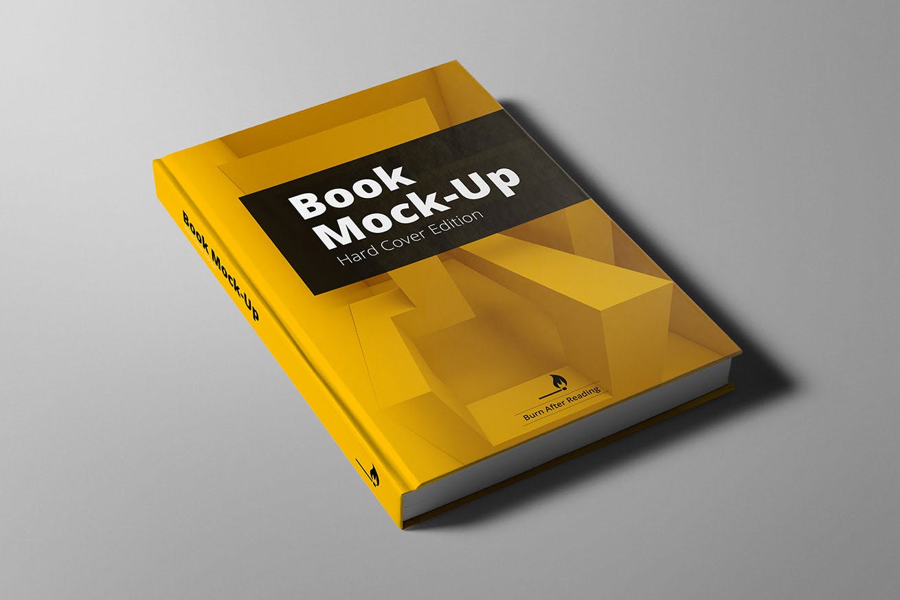 精装图书内页排版设计展示样机素材库精选模板 Hard Cover Book Mockup插图(2)