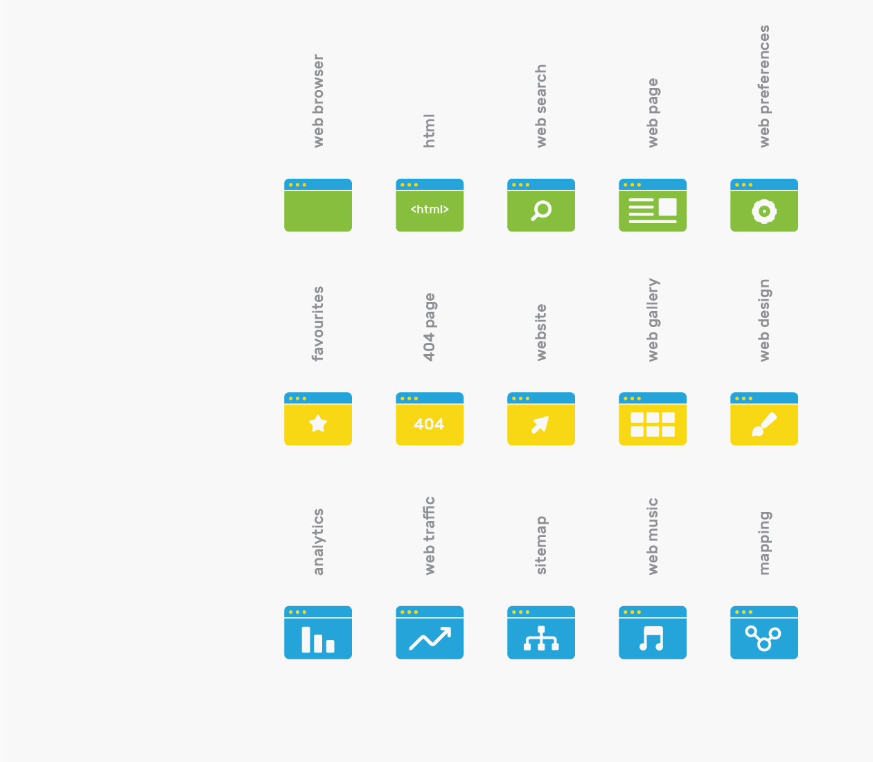 可自定义品牌颜色网页&图形设计彩色矢量非凡图库精选图标 Branded Color Icons插图(3)