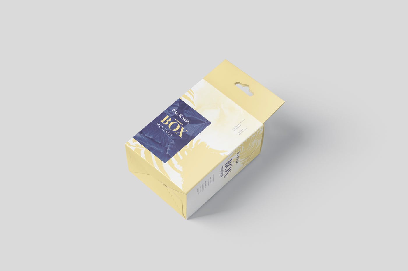 挂耳式扁平矩形包装盒素材中国精选模板 Package Box Mockup Set – Slim Square with Hanger插图(5)