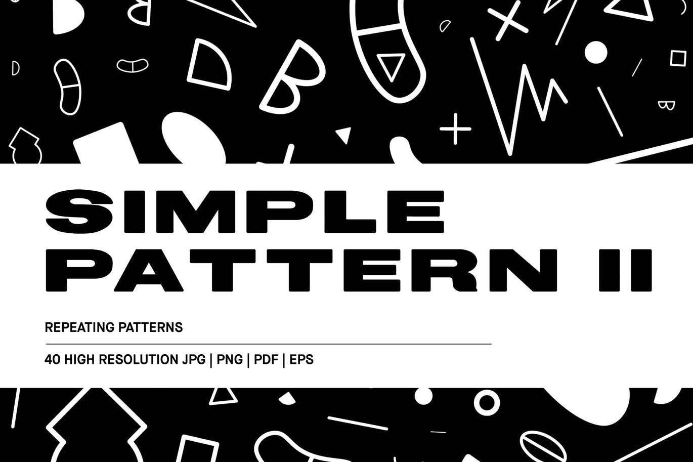 40种基于现代矢量图形重复图案无缝背景素材 II Simple Seamless Pattern II插图