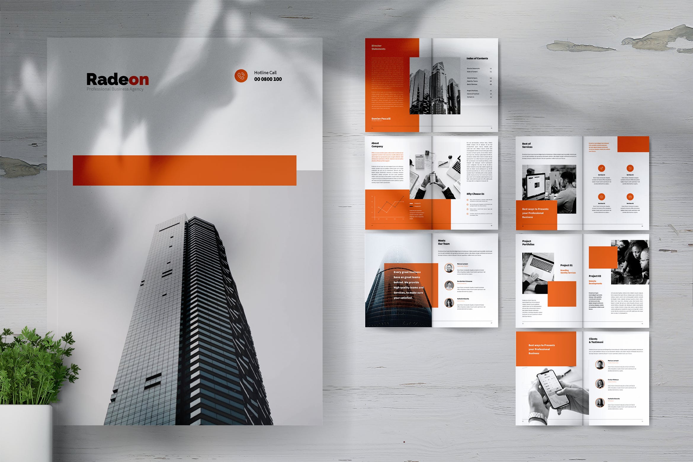 创意代理公司简介宣传画册&服务手册设计模板 RADEON Creative Agency Company Profile Brochures插图