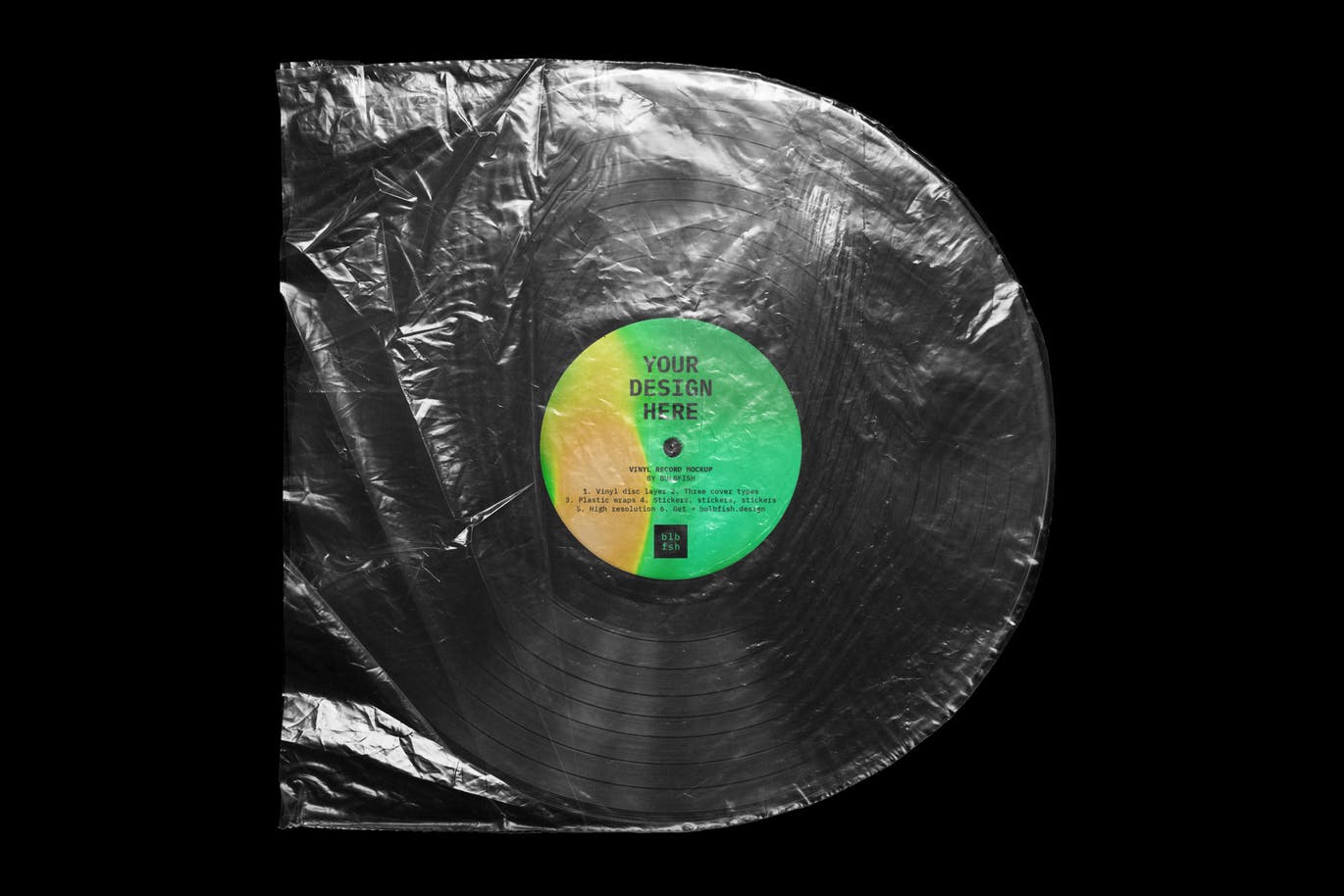 乙烯基唱片包装盒及封面设计图16设计网精选模板 Vinyl Record Mockup插图(5)