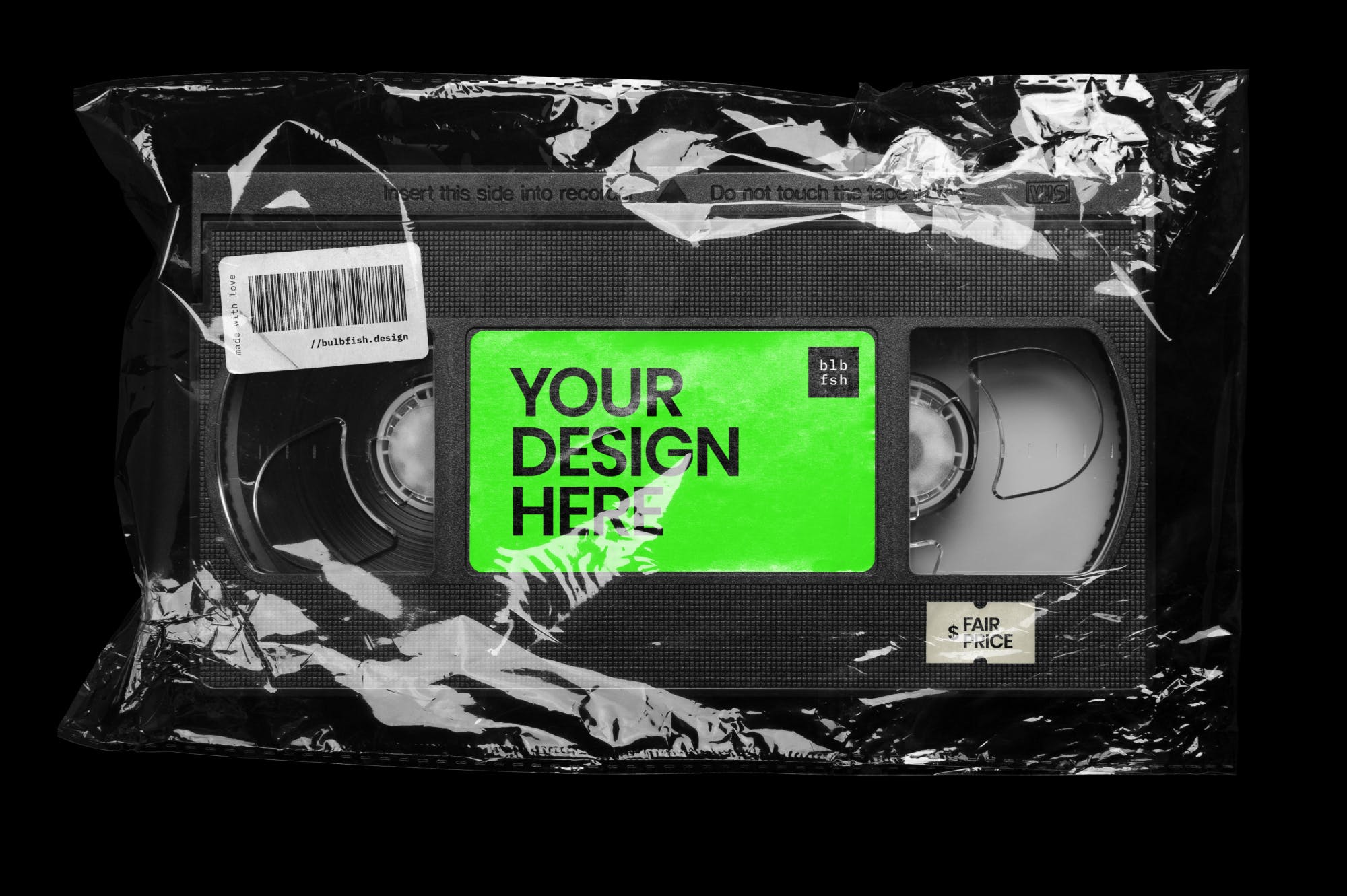 VHS磁带设计效果图16设计网精选样机 VHS Cassette Mockup插图(1)