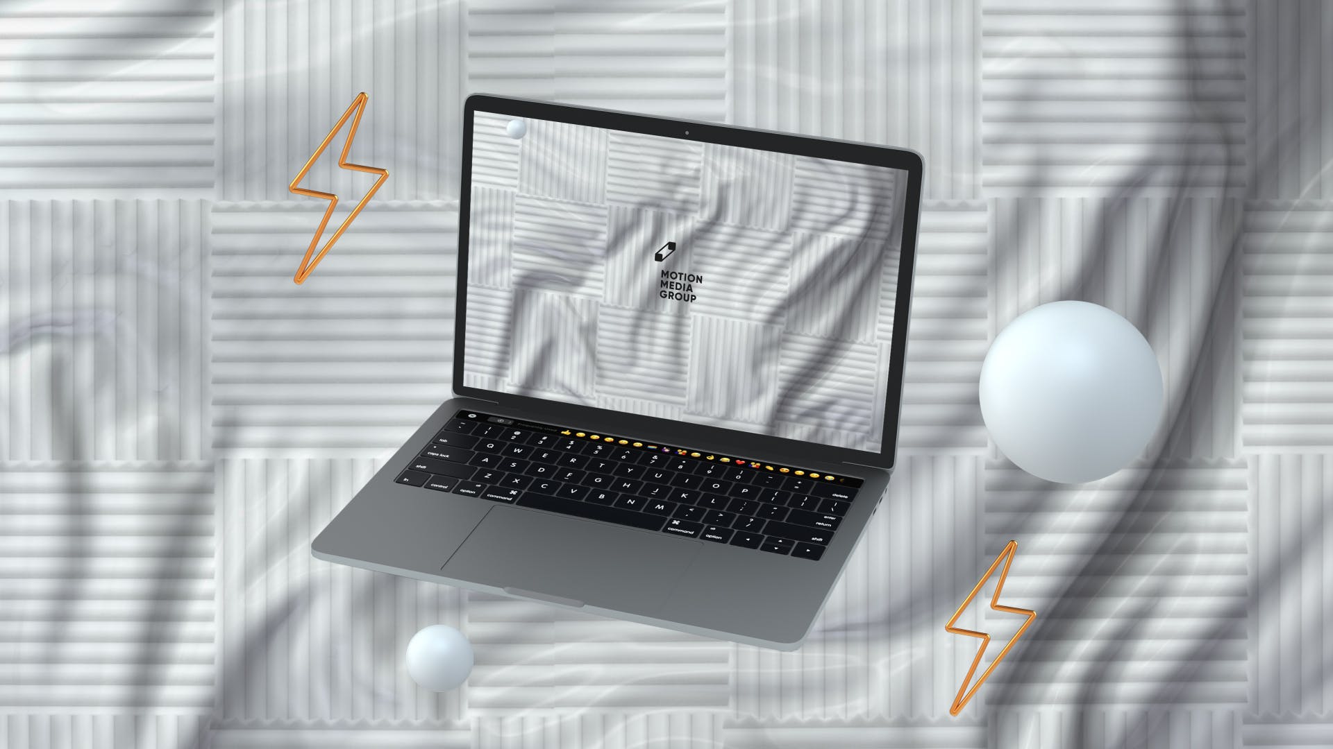 优雅时尚风格3D立体风格笔记本电脑屏幕预览素材库精选样机 10 Light Laptop Mockups插图(5)