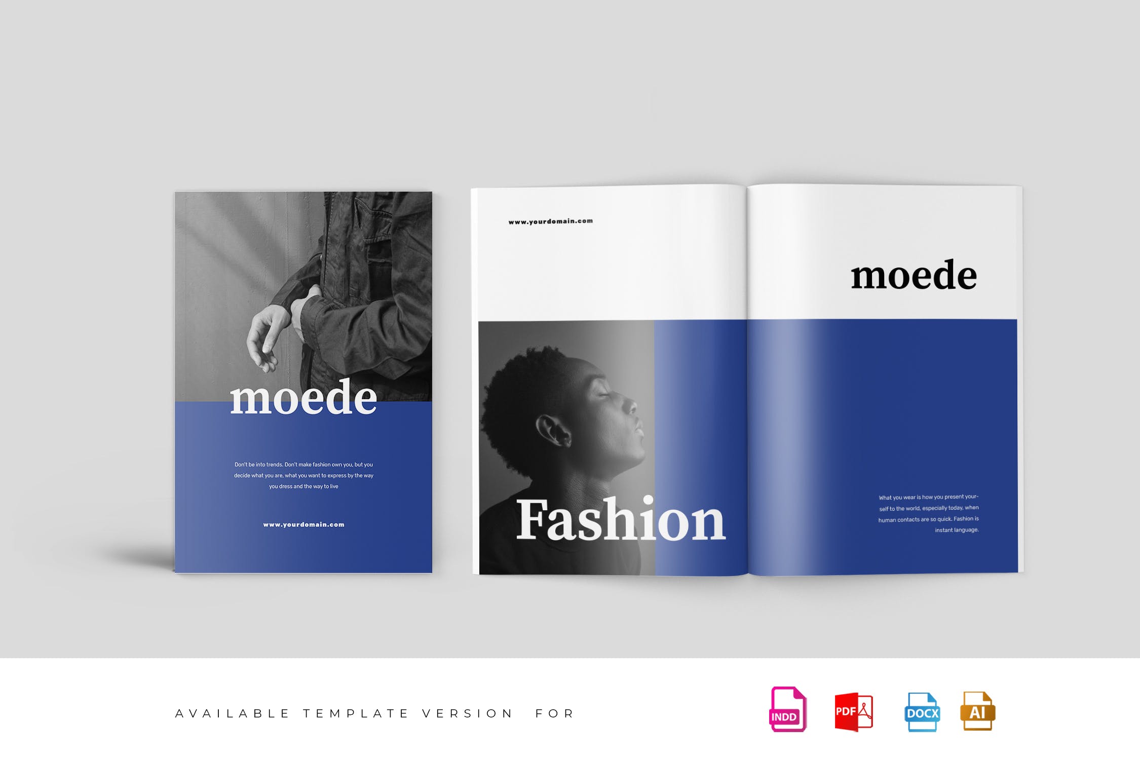 高端时尚服装品牌产品素材库精选目录设计模板 Moede Fashion Lookbook Catalogue插图(1)