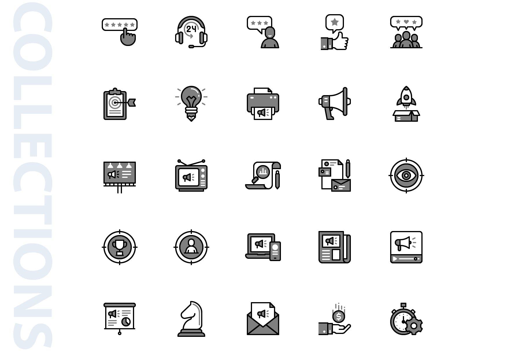 25枚市场营销Chromatic风格矢量非凡图库精选图标 Marketing Chromatic Icons插图(2)