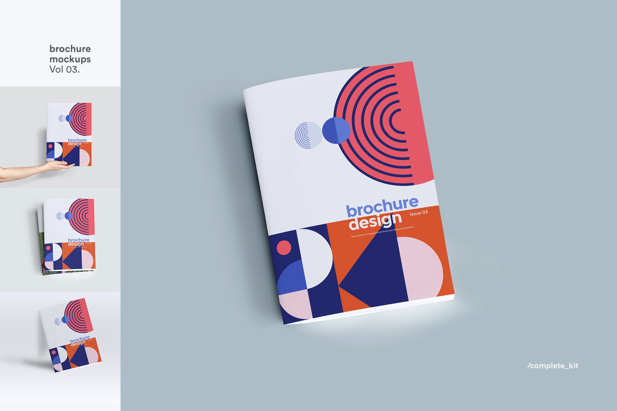 企业品牌画册/宣传册封面设计效果图样机16设计网精选 Brochure Mockup插图