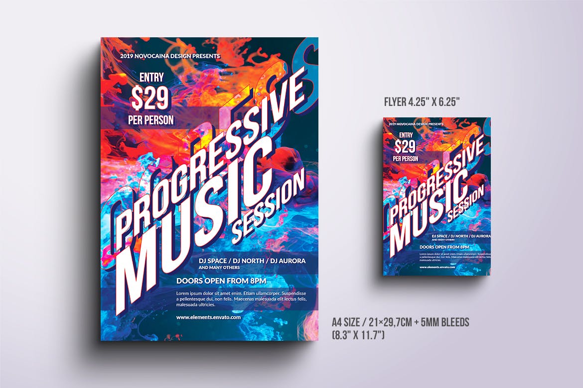 迪斯科音乐舞厅主题活动派对海报PSD素材素材中国精选模板合集v4 Event Party Posters & Flyers Bundle V4插图(6)
