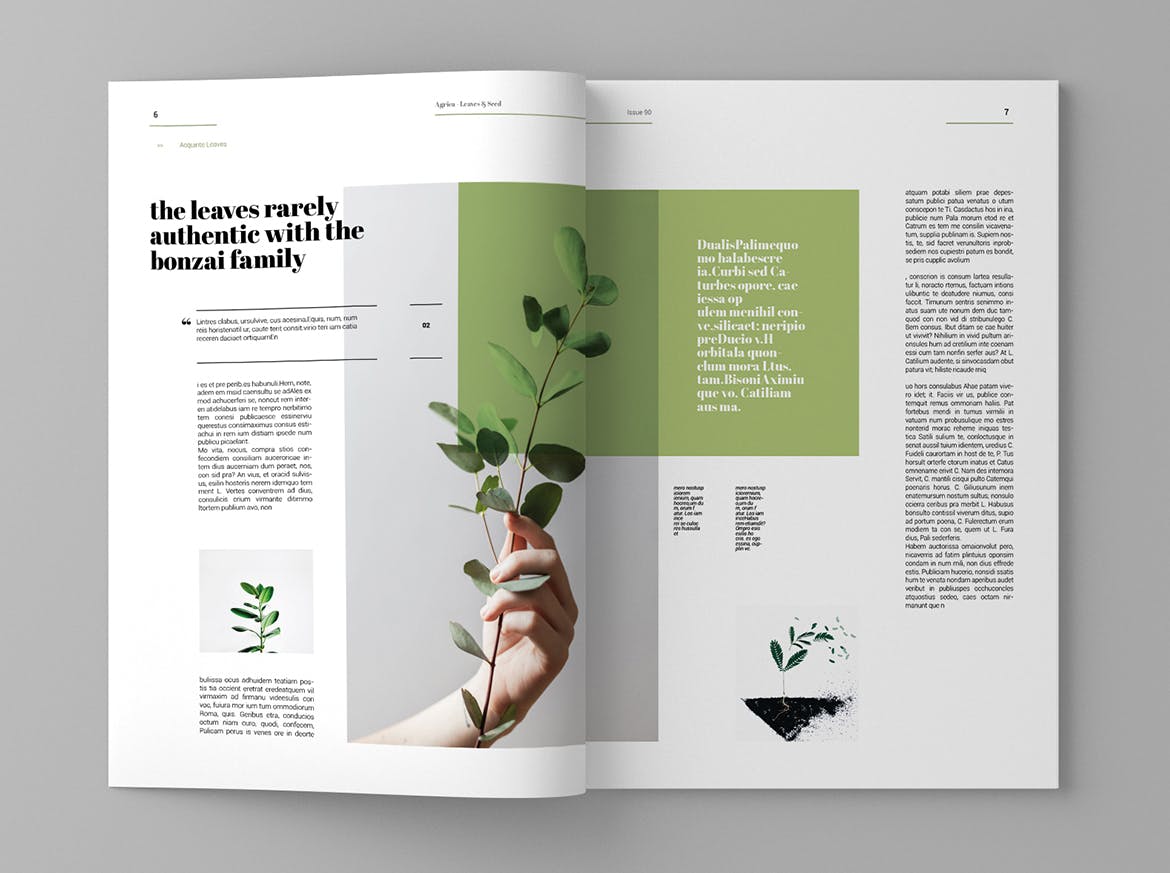 企业业务介绍素材库精选杂志排版设计模板 Agrica – Magazine Template插图(4)
