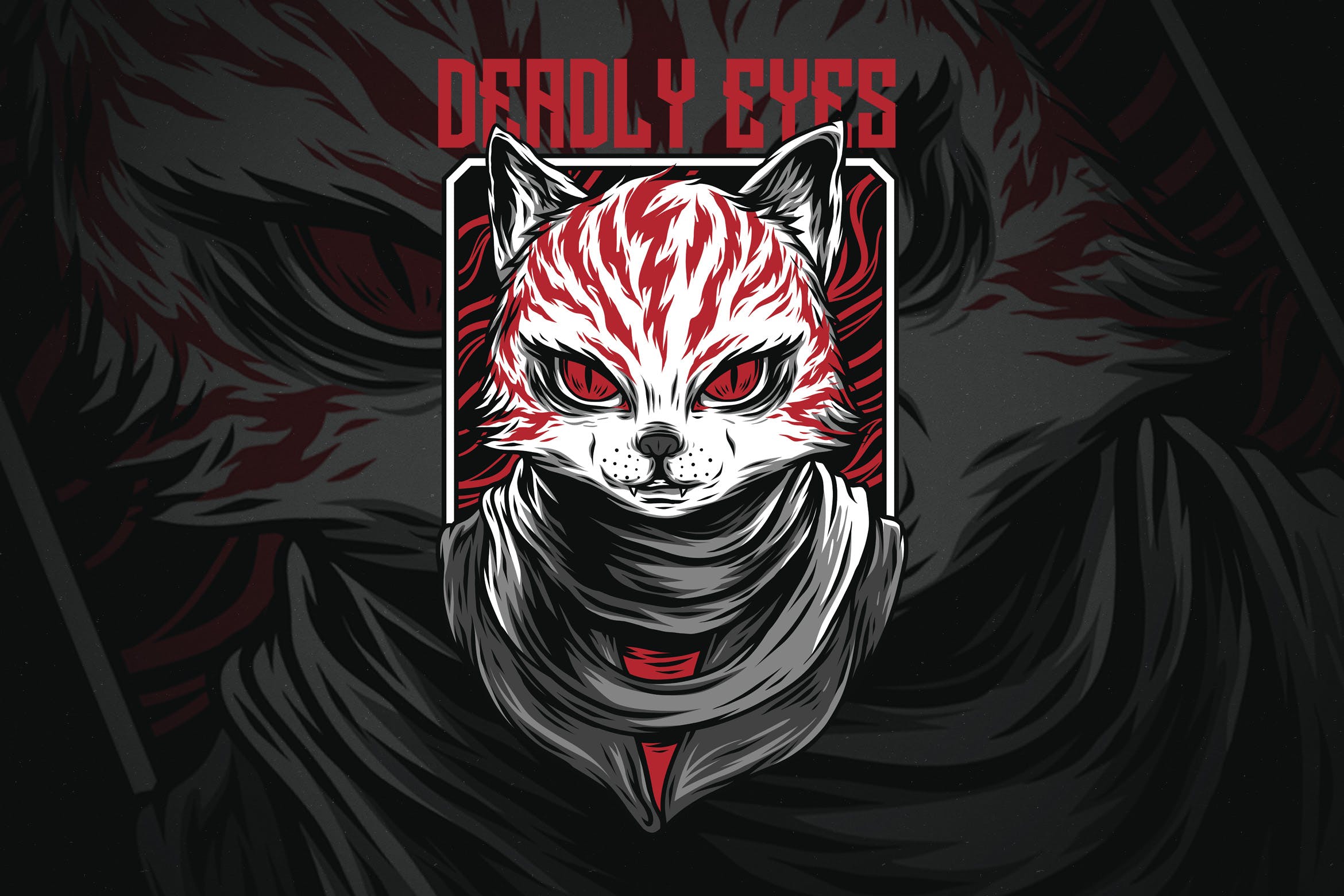致命之眼潮牌T恤印花图案普贤居精选设计素材 Deadly Eyes插图