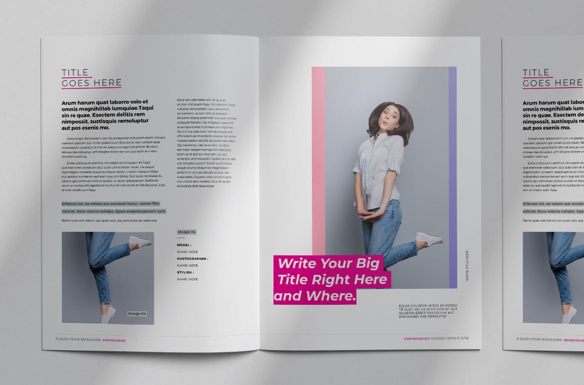 女性时尚服饰主题16设计网精选杂志InDesign模板 Magazine Template插图(6)