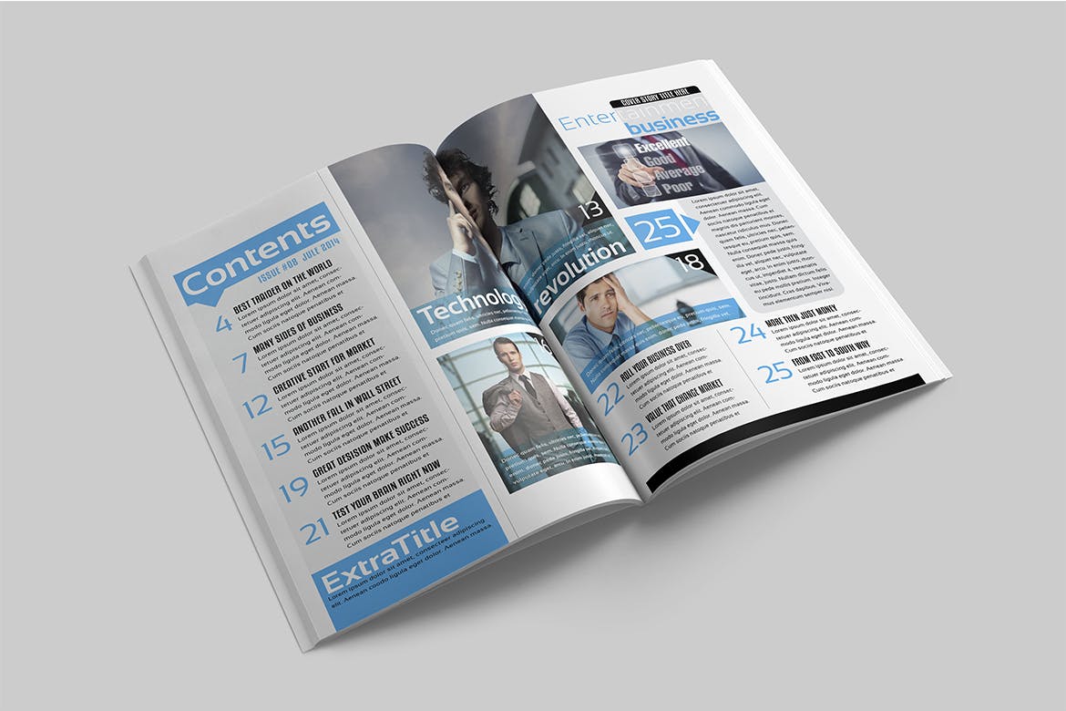 商务/金融/人物素材中国精选杂志排版设计模板 Magazine Template插图(1)