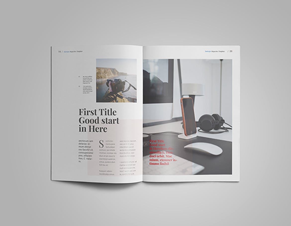 高端旅行/摄影主题16设计网精选杂志版式设计InDesign模板 InDesign Magazine Template插图(9)