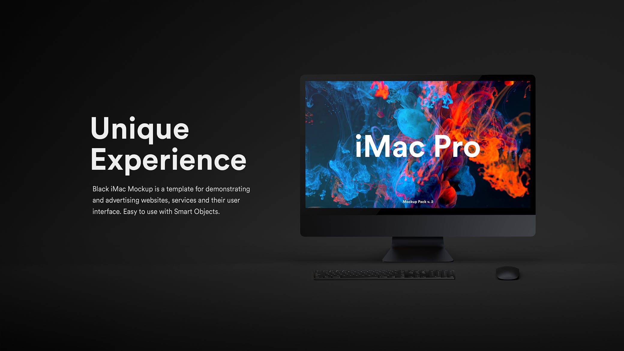 iMac Pro高端一体机电脑屏幕演示素材库精选样机 Dark iMac Pro Mockup插图(12)