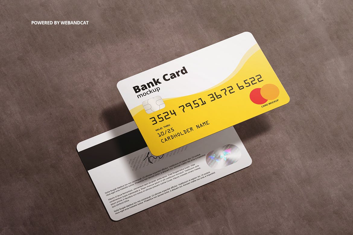 银行卡/会员卡版面设计效果图素材库精选模板 Bank / Membership Card Mockup插图(7)