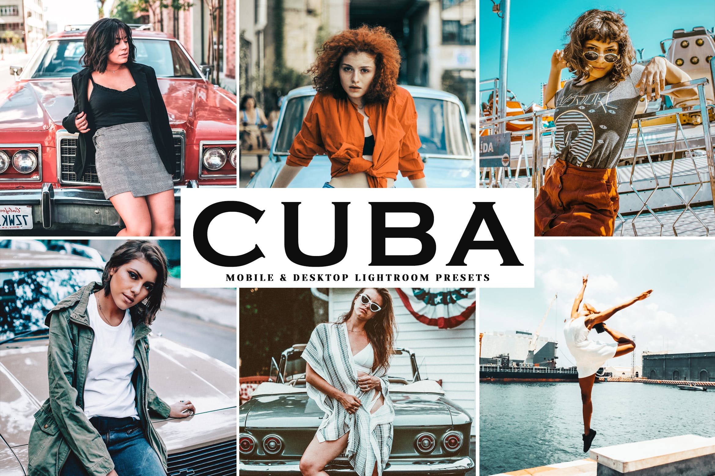 复古风格照片调色滤镜16图库精选LR预设 Cuba Mobile & Desktop Lightroom Presets插图