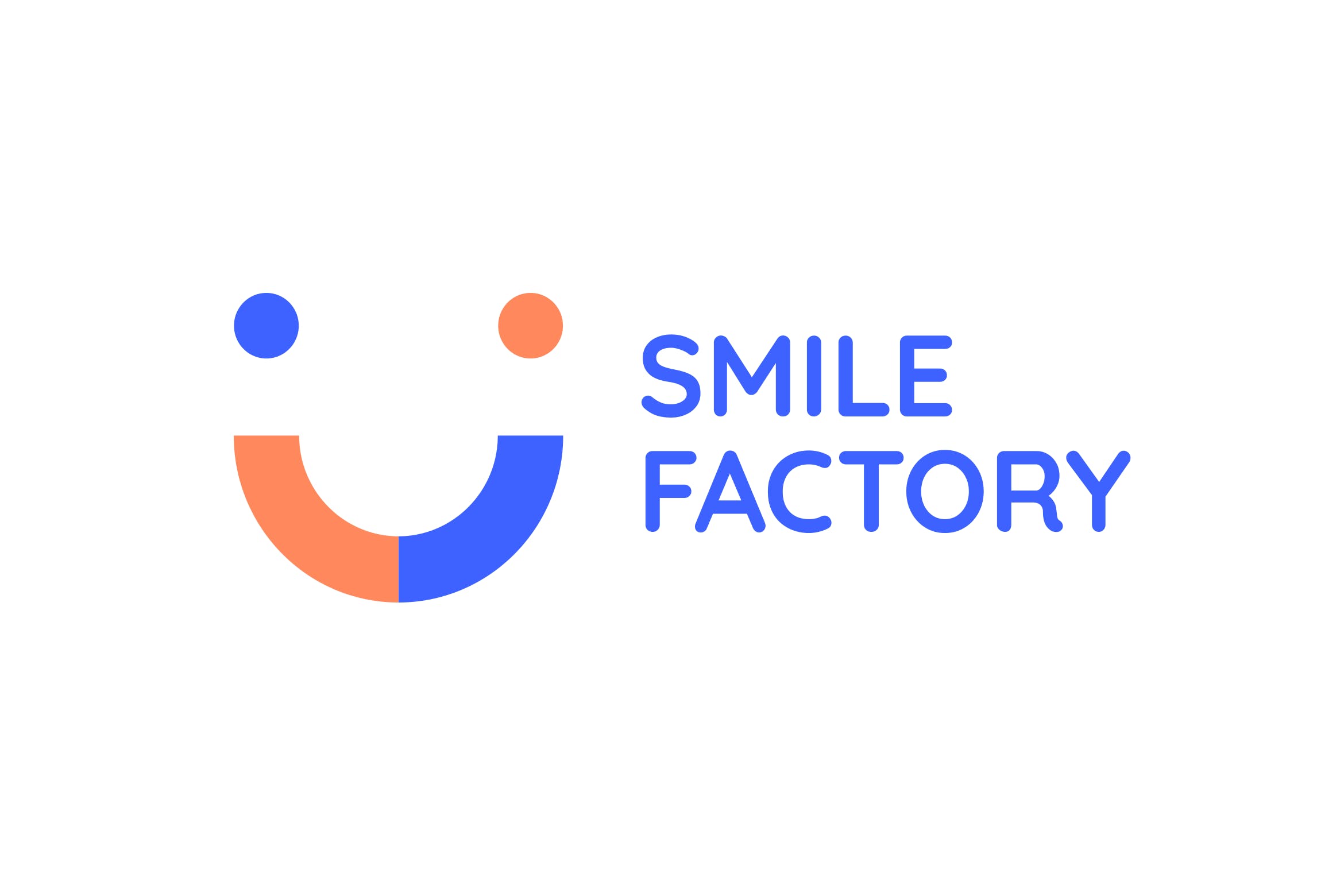 笑脸几何图形Logo设计素材库精选模板 Smile Factory Logo插图