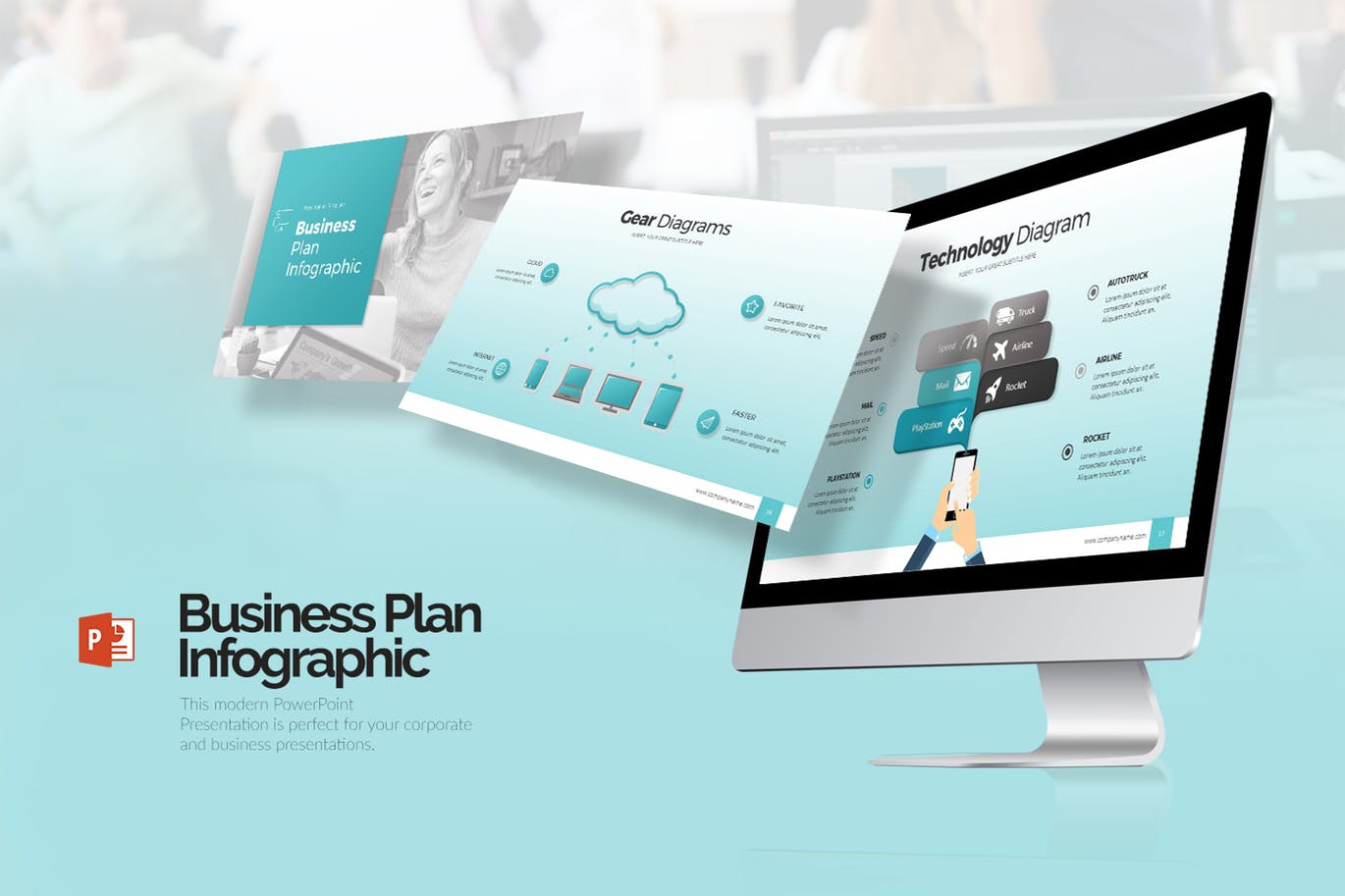 商业计划书信息图表素材库精选PPT模板 Business Plan Infographic Presentation (PPTX)插图