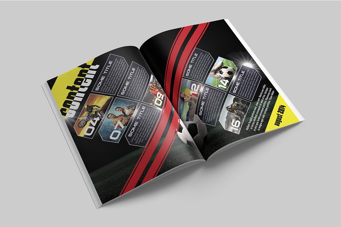 体育运动主题素材库精选杂志版式设计InDesign模板 Magazine Template插图(1)
