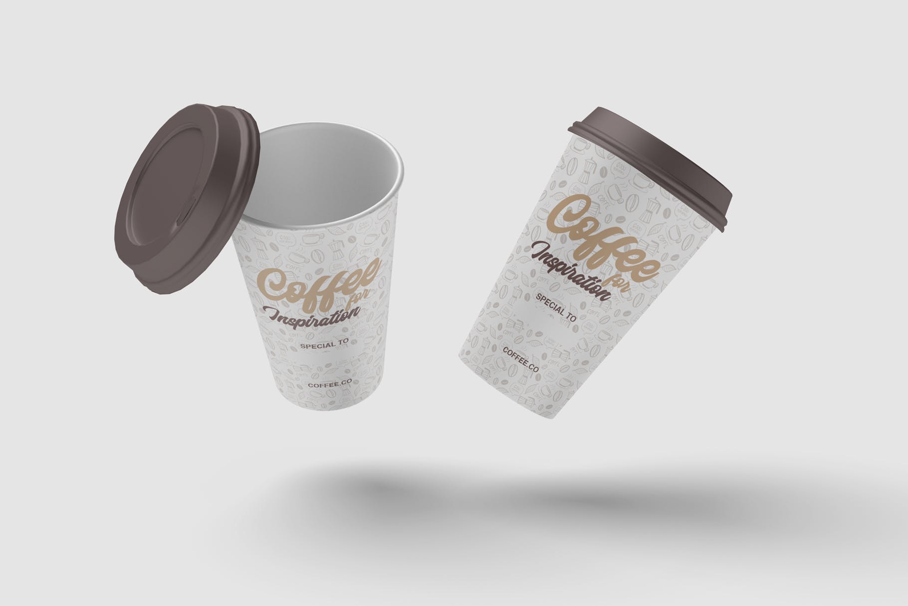 咖啡纸杯外观图案设计预览普贤居精选 Cup of Coffee Mockup插图(3)