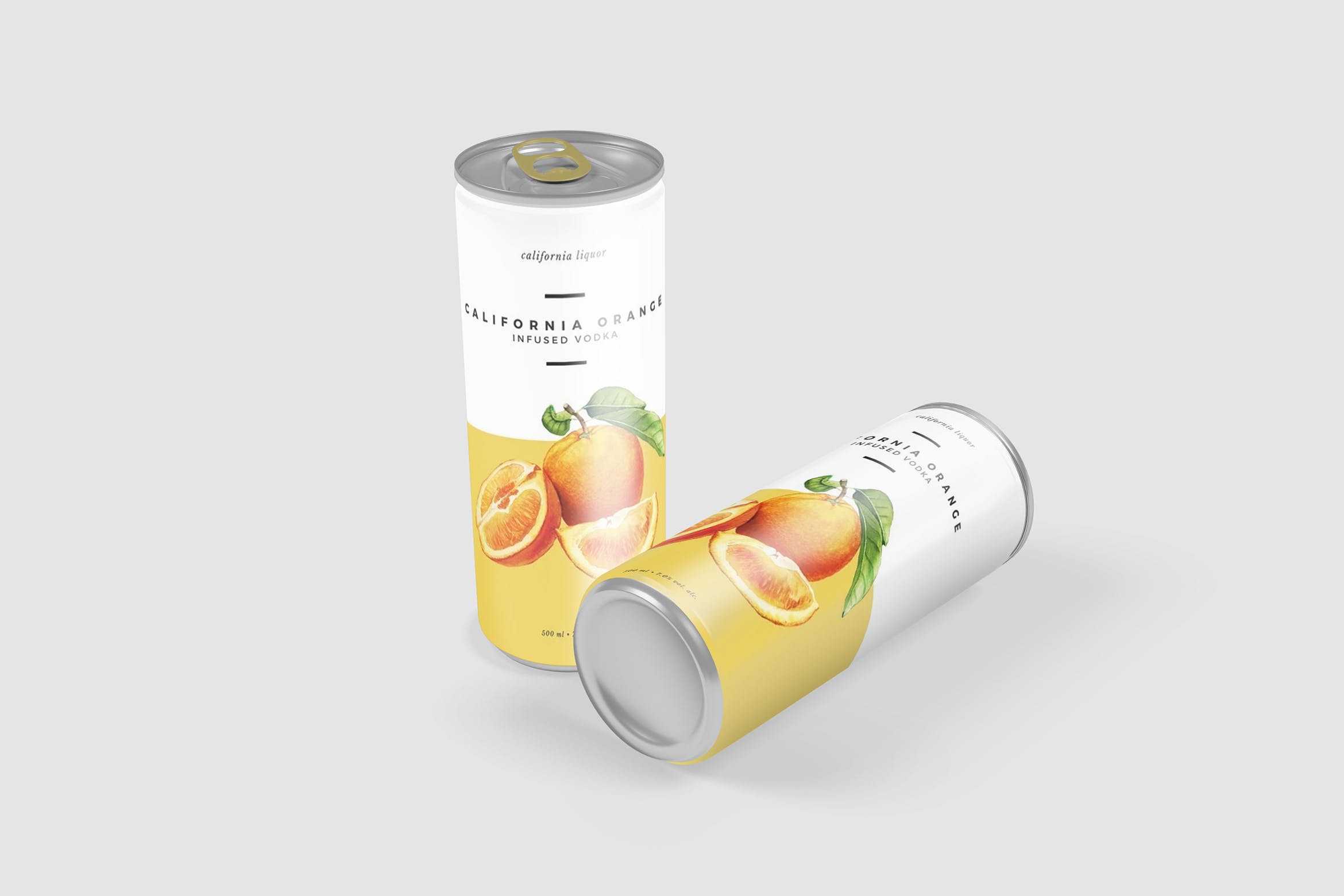 软饮料罐头产品外观设计素材库精选 Softdrink Can Product Mockup插图