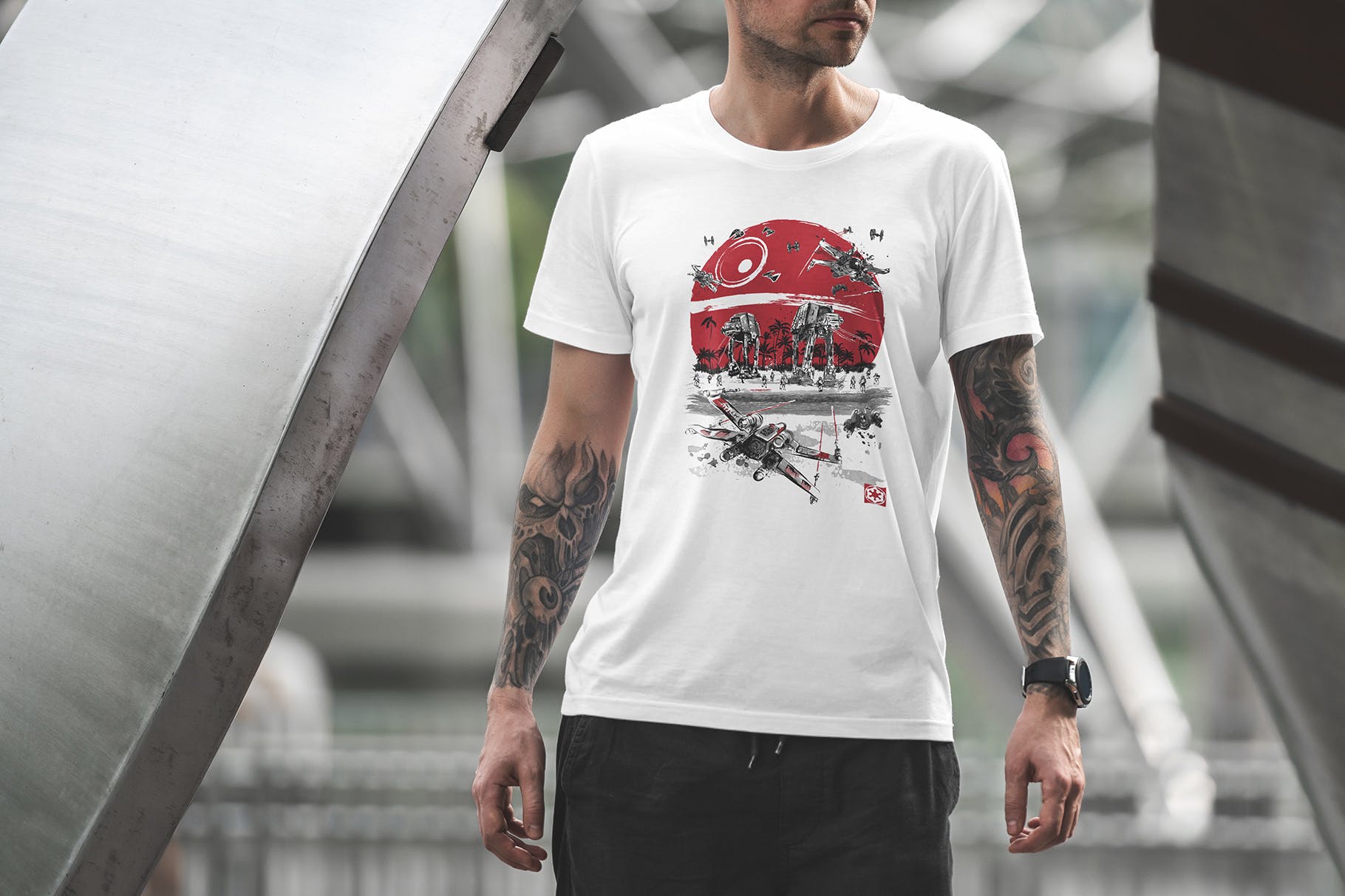 城市系列-印花T恤产品展示样机素材中国精选模板v6 T-Shirt Mockup Urban Edition Vol. 6插图(4)