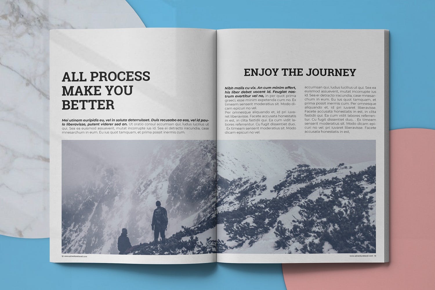 冒险旅行主题16设计网精选杂志排版设计模板 Adventure Travel Magazine Template插图(9)