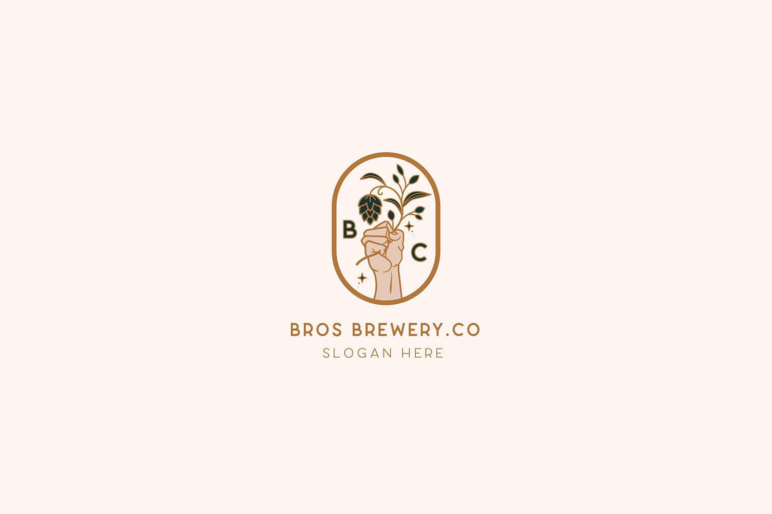 咖啡/啤酒品牌Logo设计素材库精选模板 Brewery Brotherhood cafe beer Logo Template插图(1)