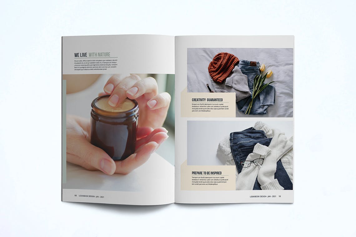 时装订货画册/新品上市产品16图库精选目录设计模板v2 Fashion Lookbook Template插图(8)