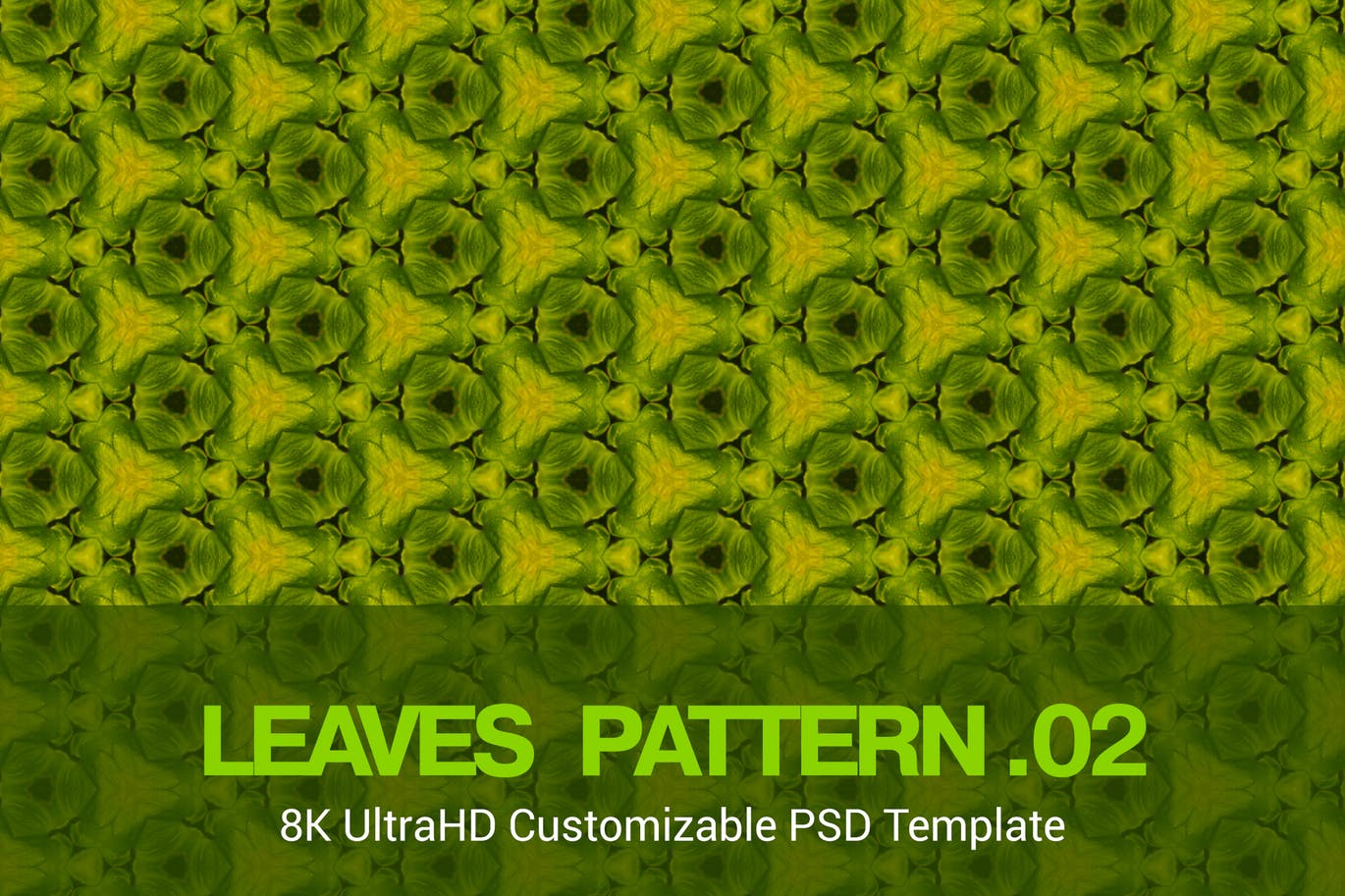8K超高清无缝叶子/树叶图案背景图素材v02 8K UltraHD Seamless Leaves Pattern Background插图