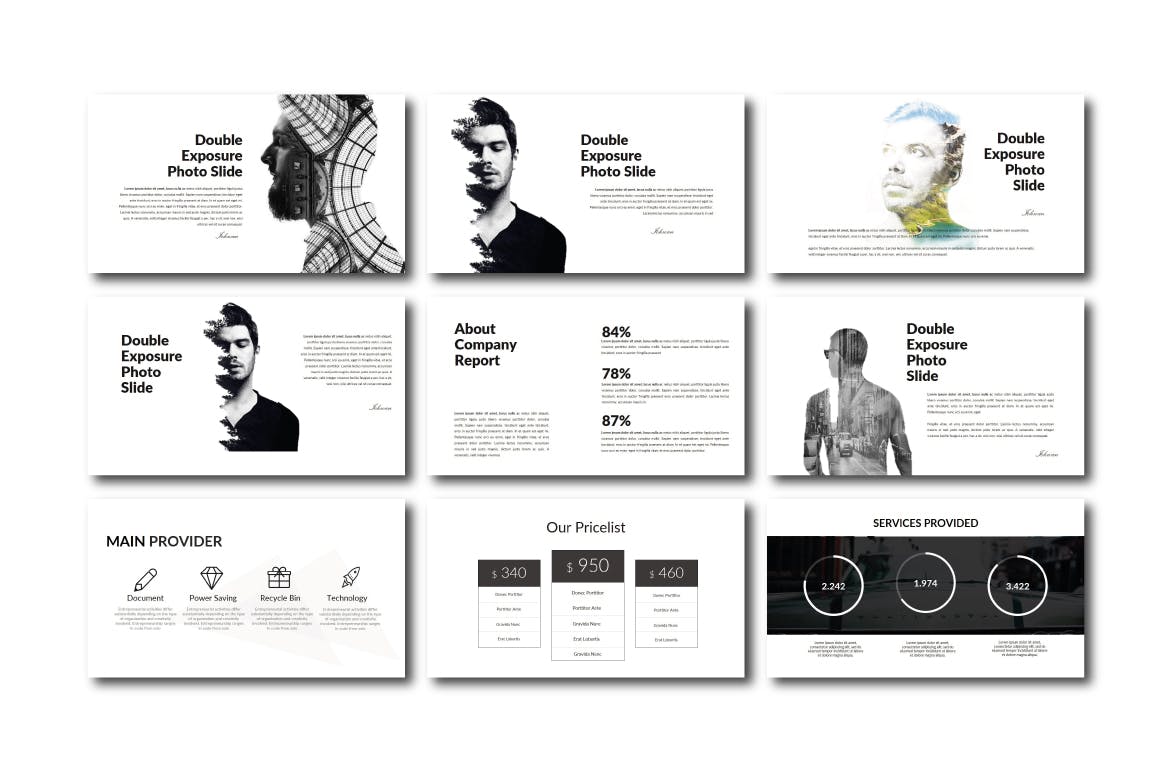 创意设计服务商企业资料16设计素材网精选PPT模板 Lights | Powerpoint Template插图(2)