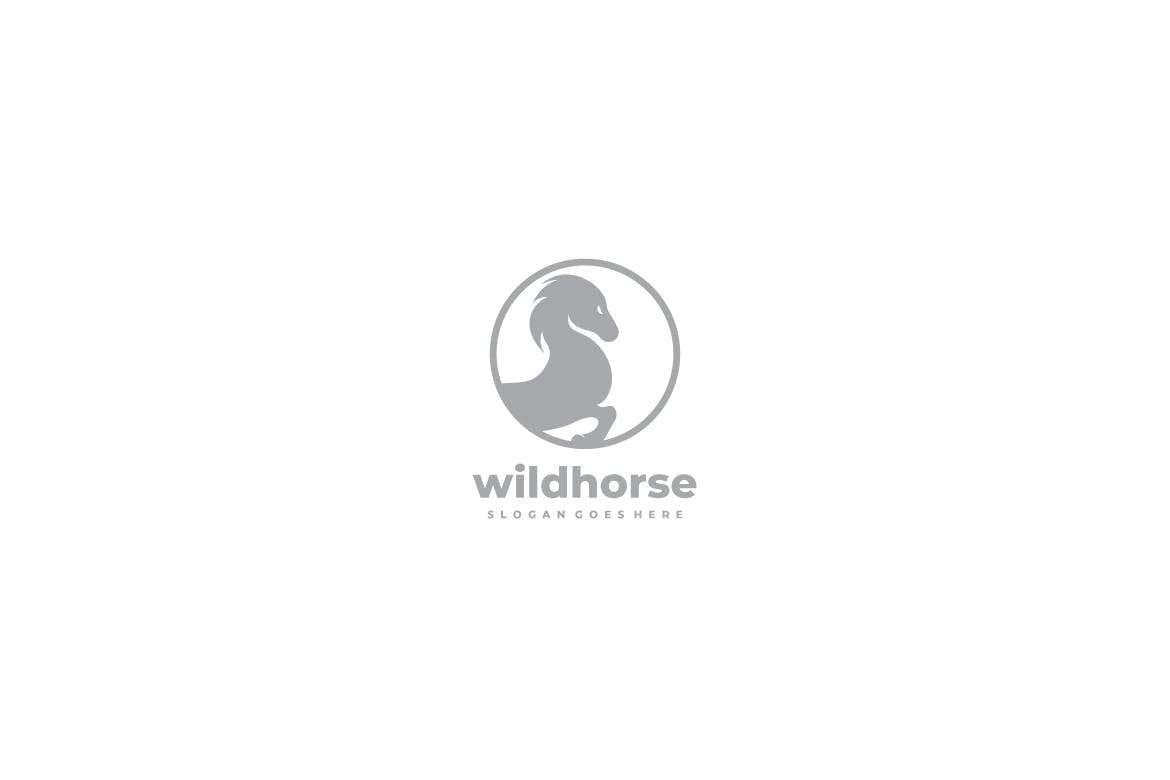 野马图形Logo设计16设计网精选模板 Wild Horse Logo插图(2)
