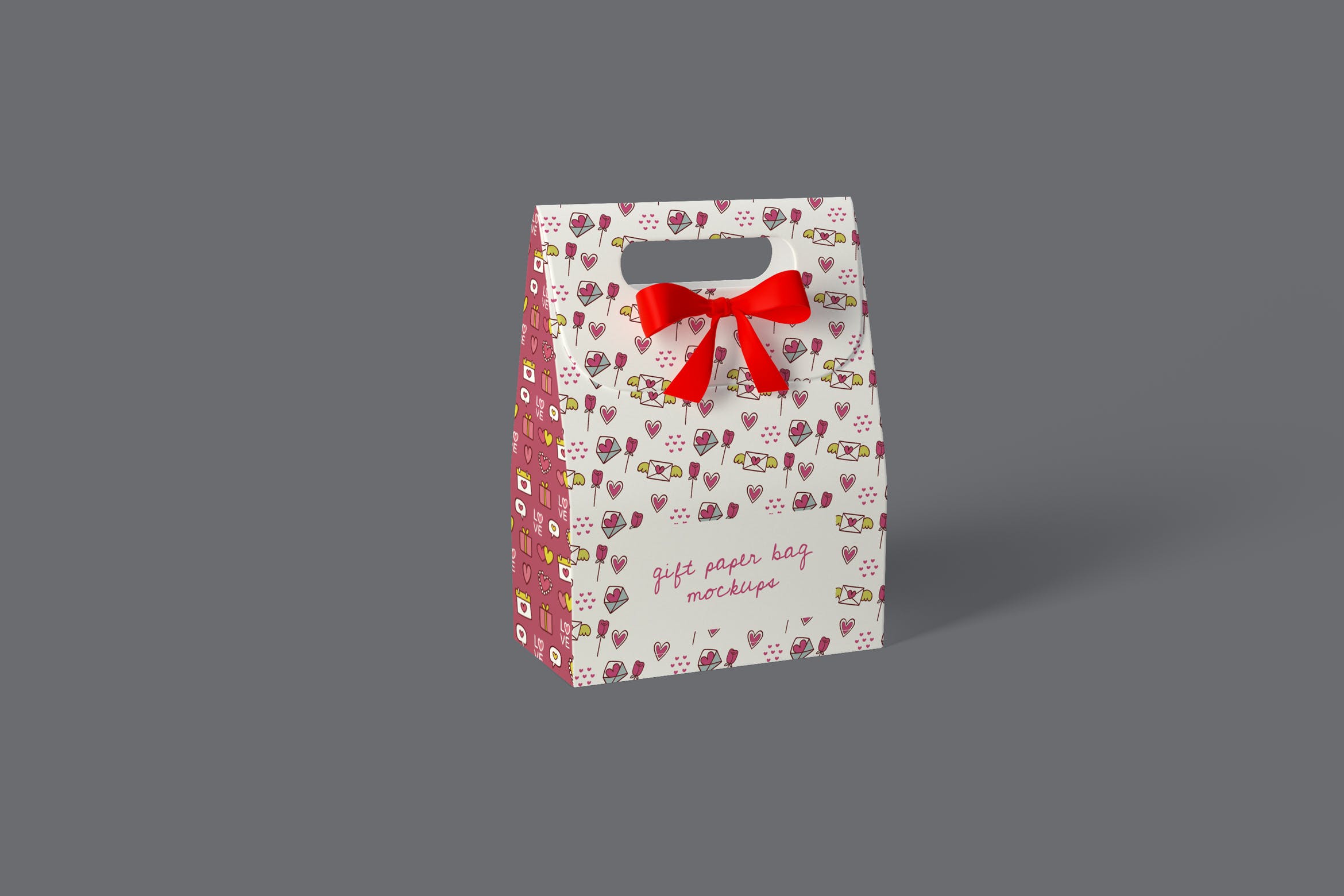 礼品纸袋外观设计图普贤居精选模板 Gift Paper Bag Mockups插图